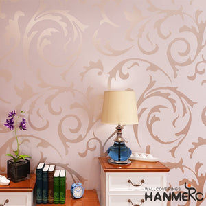 Hanmero High-grade Flocking Victorian Embossed Wallpaper Roll Wallpaper