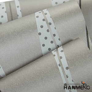 HANMERO High-grade Modern Microfiber Non-woven Flocking Black&Gray Stripes and Curves Wallpaper