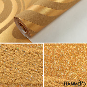 HANMERO Modern Minimalist Abstract Curves Glitter Non-woven 3D Wallpaper For Bedroom Living Room TV Backdrop Gold