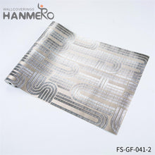 Load image into Gallery viewer, HANMERO PVC Gold Foil Geometric Hot Selling Embossing Modern Bed Room  shopping wallpaper
