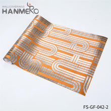 Load image into Gallery viewer, HANMERO PVC Gold Foil Geometric Hot Selling Embossing Modern Bed Room  shopping wallpaper
