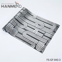 Load image into Gallery viewer, HANMERO PVC Gold Foil Geometric Hot Selling Embossing Modern Bed Room  shopping wallpaper
