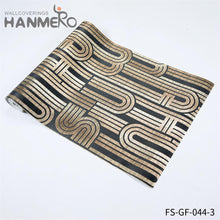 Load image into Gallery viewer, HANMERO PVC Gold Foil Geometric Hot Selling Embossing Modern Bed Room  shopping wallpaper
