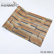 Load image into Gallery viewer, HANMERO PVC Gold Foil Geometric Hot Selling Embossing Modern Bed Room  shopping wallpaper
