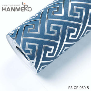 HANMERO Hot Selling Bed Room 0.53*10M temporary wallpaper sale Modern PVC Gold Foil Geometric Embossing