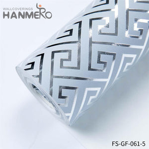 HANMERO Hot Selling PVC Gold Foil Bed Room 0.53*10M wallpaper of wall Geometric Embossing Modern