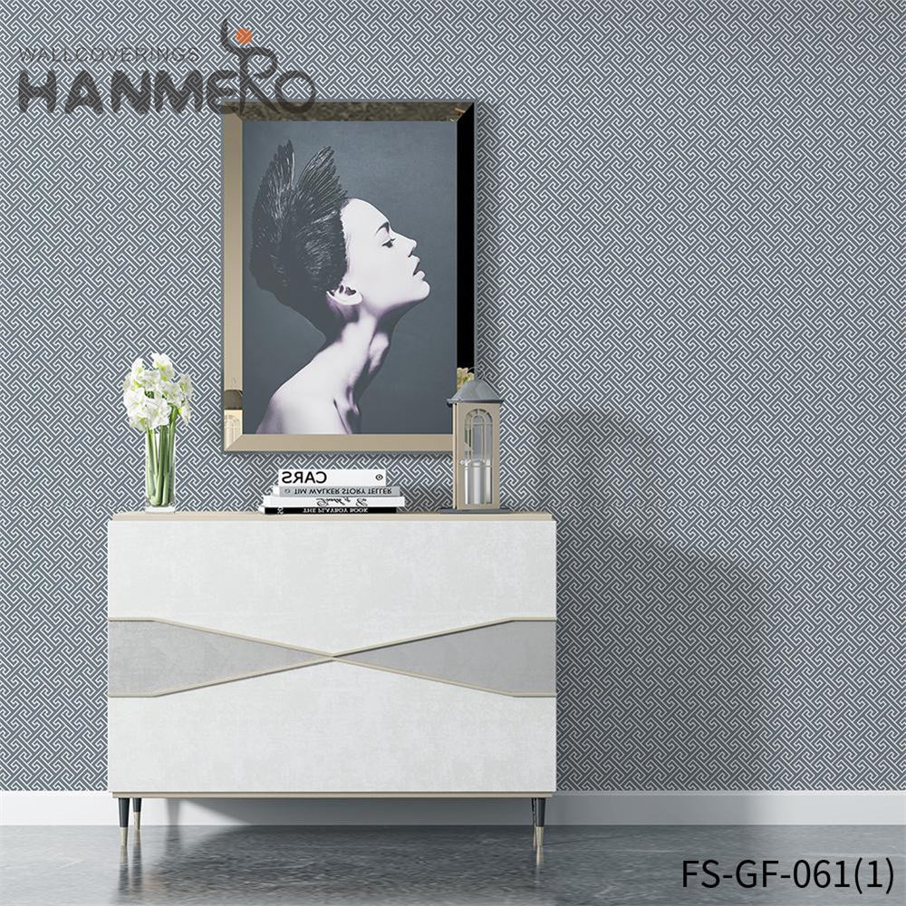 HANMERO Hot Selling PVC Gold Foil Bed Room 0.53*10M wallpaper of wall Geometric Embossing Modern