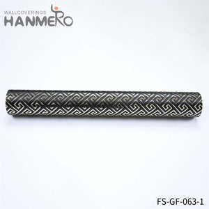 HANMERO Hot Selling PVC Gold Foil Geometric Embossing Bed Room 0.53*10M wallpaper wallcoverings Modern