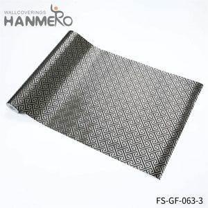 HANMERO Hot Selling PVC Gold Foil Geometric Embossing Bed Room 0.53*10M wallpaper wallcoverings Modern