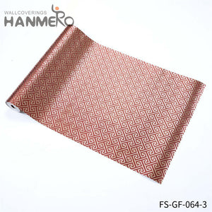 HANMERO Modern Bed Room 0.53*10M unique wallpaper designs Hot Selling PVC Gold Foil Geometric Embossing