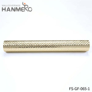 HANMERO Hot Selling Modern Bed Room 0.53*10M wallpaper online shopping Geometric Embossing PVC Gold Foil