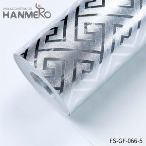 HANMERO Hot Selling PVC Gold Foil Modern Bed Room 0.53*10M more wallpapers Geometric Embossing