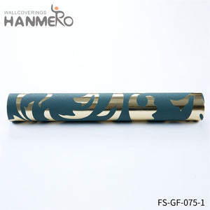 HANMERO Hot Selling Geometric PVC Gold Foil Embossing Modern Bed Room 0.53*10M wallpapers for home price