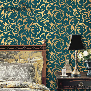 HANMERO Hot Selling Geometric PVC Gold Foil Embossing Modern Bed Room 0.53*10M wallpapers for home price