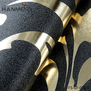 HANMERO wallpaper for shop walls Hot Selling Geometric Embossing Modern Bed Room 0.53*10M PVC Gold Foil