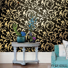 Load image into Gallery viewer, HANMERO wallpaper for shop walls Hot Selling Geometric Embossing Modern Bed Room 0.53*10M PVC Gold Foil
