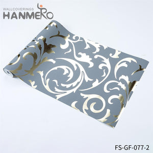 HANMERO wallpaper walls room Geometric Embossing Modern Cinemas  PVC Gold Foil