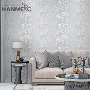 HANMERO modern black and white wallpaper Hot Selling Geometric Embossing Modern Bed Room 0.53*10M PVC Gold Foil