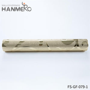 HANMERO unique designer wallpaper Hot Selling Geometric Embossing Modern Bed Room 0.53*10M PVC Gold Foil