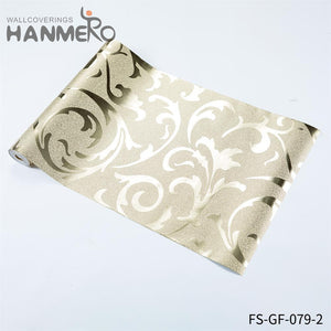 HANMERO unique designer wallpaper Hot Selling Geometric Embossing Modern Bed Room 0.53*10M PVC Gold Foil