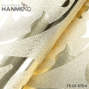 HANMERO unique designer wallpaper Hot Selling Geometric Embossing Modern Bed Room 0.53*10M PVC Gold Foil