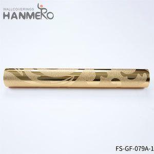 HANMERO wallpaper border samples Hot Selling Geometric Embossing Modern Bed Room 0.53*10M PVC Gold Foil