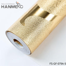 Load image into Gallery viewer, HANMERO wallpaper border samples Hot Selling Geometric Embossing Modern Bed Room 0.53*10M PVC Gold Foil
