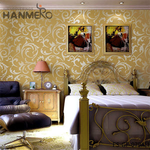 HANMERO wallpaper border samples Hot Selling Geometric Embossing Modern Bed Room 0.53*10M PVC Gold Foil