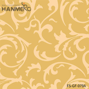 HANMERO wallpaper border samples Hot Selling Geometric Embossing Modern Bed Room 0.53*10M PVC Gold Foil