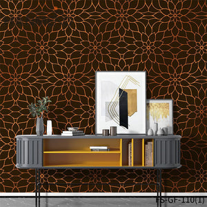 HANMERO design house designer wallpaper Hot Selling Geometric Embossing Modern Bed Room 0.53*10M PVC Gold Foil