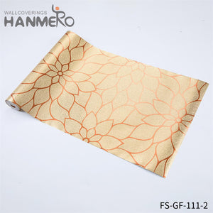 HANMERO latest bedroom wallpaper designs Hot Selling Geometric Embossing Modern Bed Room 0.53*10M PVC Gold Foil