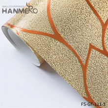 Load image into Gallery viewer, HANMERO latest bedroom wallpaper designs Hot Selling Geometric Embossing Modern Bed Room 0.53*10M PVC Gold Foil
