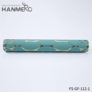 HANMERO where can i buy wallpaper from Hot Selling Geometric Embossing Modern Bed Room 0.53*10M PVC Gold Foil