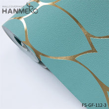 Load image into Gallery viewer, HANMERO where can i buy wallpaper from Hot Selling Geometric Embossing Modern Bed Room 0.53*10M PVC Gold Foil
