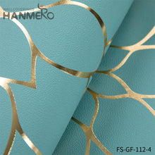 Load image into Gallery viewer, HANMERO where can i buy wallpaper from Hot Selling Geometric Embossing Modern Bed Room 0.53*10M PVC Gold Foil
