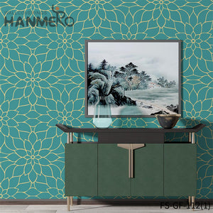 HANMERO where can i buy wallpaper from Hot Selling Geometric Embossing Modern Bed Room 0.53*10M PVC Gold Foil