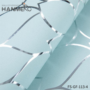 HANMERO wallpaper for shop Hot Selling Geometric Embossing Modern Bed Room 0.53*10M PVC Gold Foil