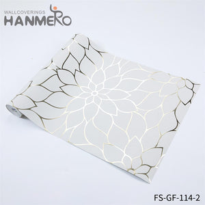 HANMERO wallpaper in living room Hot Selling Geometric Embossing Modern Bed Room 0.53*10M PVC Gold Foil