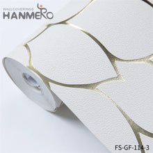 Load image into Gallery viewer, HANMERO wallpaper in living room Hot Selling Geometric Embossing Modern Bed Room 0.53*10M PVC Gold Foil
