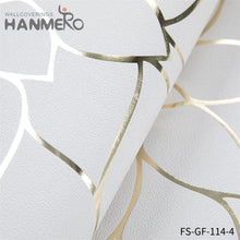 Load image into Gallery viewer, HANMERO wallpaper in living room Hot Selling Geometric Embossing Modern Bed Room 0.53*10M PVC Gold Foil
