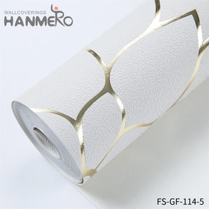 HANMERO wallpaper in living room Hot Selling Geometric Embossing Modern Bed Room 0.53*10M PVC Gold Foil