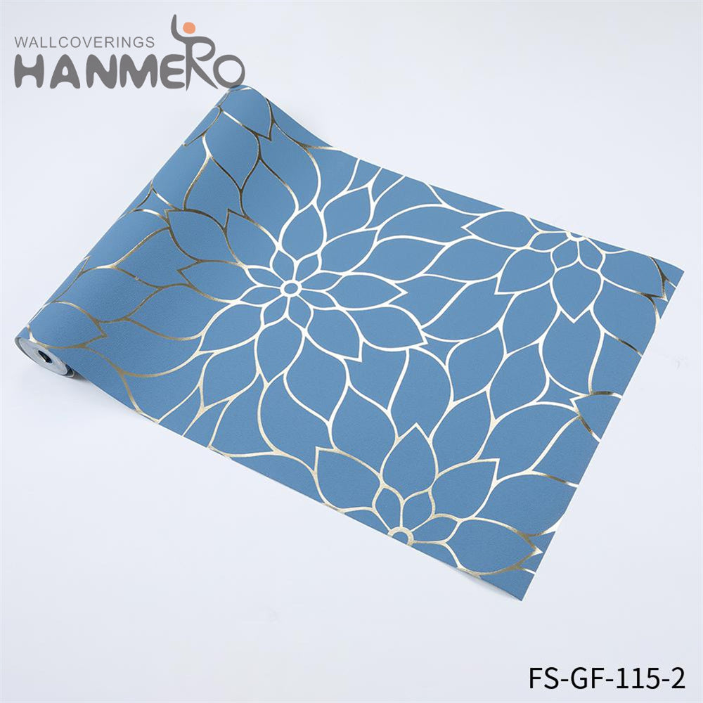 HANMERO rooms with wallpaper Hot Selling Geometric Embossing Modern Bed Room 0.53*10M PVC Gold Foil