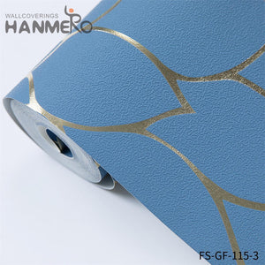 HANMERO rooms with wallpaper Hot Selling Geometric Embossing Modern Bed Room 0.53*10M PVC Gold Foil