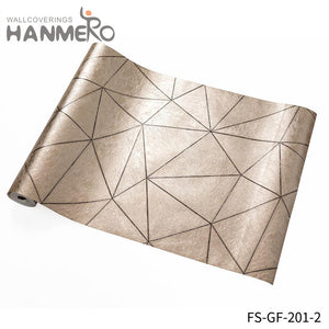 HANMERO PVC Gold Foil Nature Sense Geometric Embossing Modern Living Room kitchen wallpaper