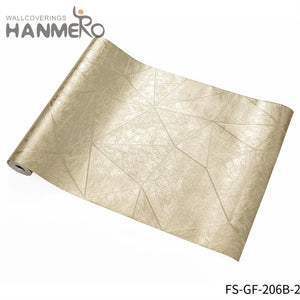 HANMERO PVC Gold Foil Nature Sense Geometric Embossing Modern Living Room kitchen wallpaper