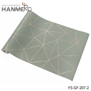 HANMERO PVC Gold Foil Nature Sense Geometric Embossing Modern Living Room kitchen wallpaper