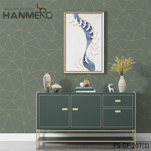 HANMERO PVC Gold Foil Nature Sense 0.53*10M Embossing Modern Living Room Geometric wallpaper home decor