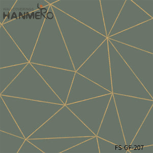 HANMERO PVC Gold Foil Nature Sense 0.53*10M Embossing Modern Living Room Geometric wallpaper home decor