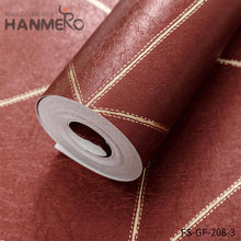 Load image into Gallery viewer, HANMERO PVC Gold Foil Nature Sense Geometric 0.53*10M Modern Living Room Embossing living room wallpaper
