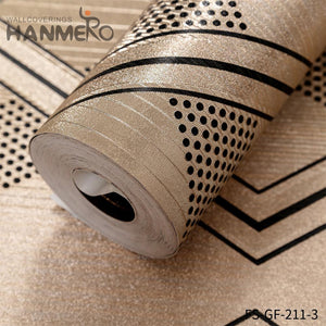 HANMERO PVC Gold Foil Nature Sense Geometric Embossing Modern 0.53*10M Living Room wallpaper interior